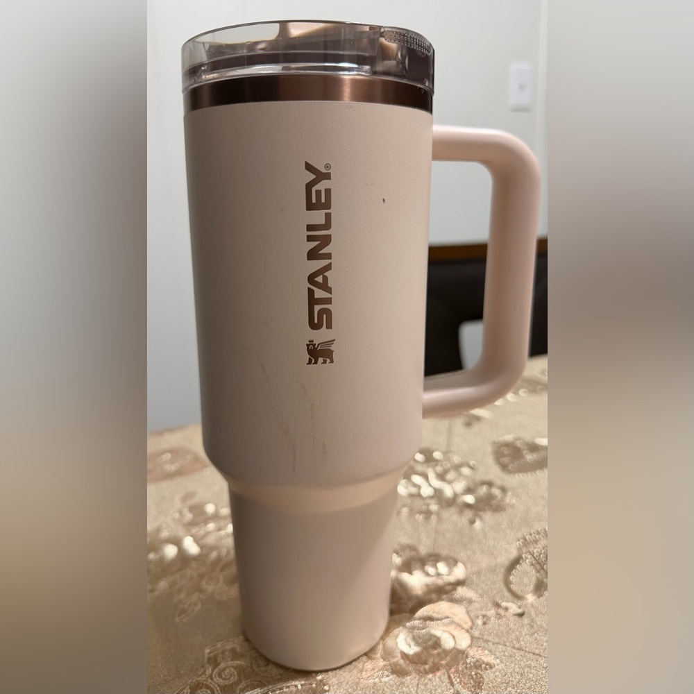 Stanley Matte Blush Pink Travel Mug with Handle